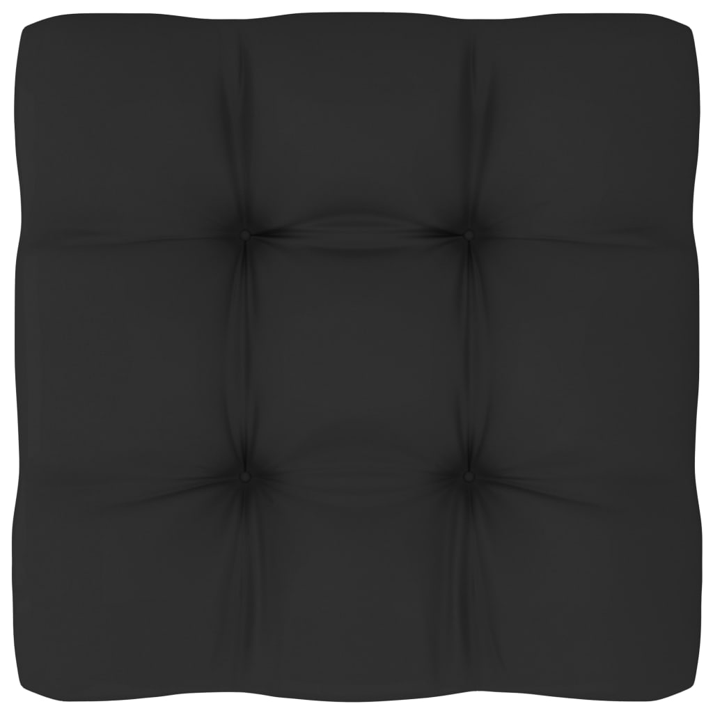 Perna decorativa vidaXL, Textil-Poliester, 58 x 58 x 10 cm, Negru