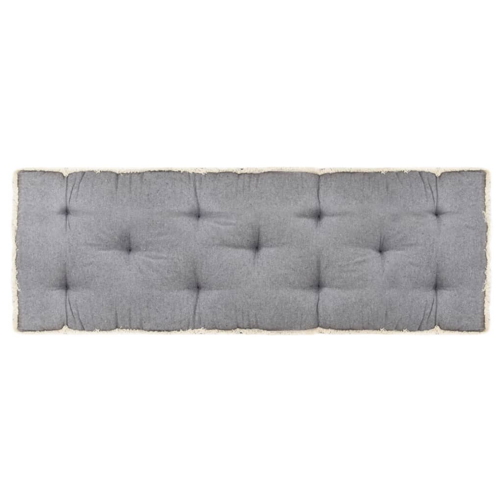 Perna pentru canapea din paleti, vidaXL, Bumbac, 120 x 40 x 7 cm, Antracit