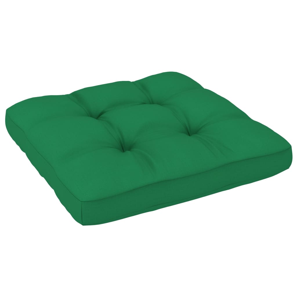 Perna decorativa se sezut pentru canapea din paleti, vidaXL, Tesatura, 70 x 70 x 12 cm, Verde