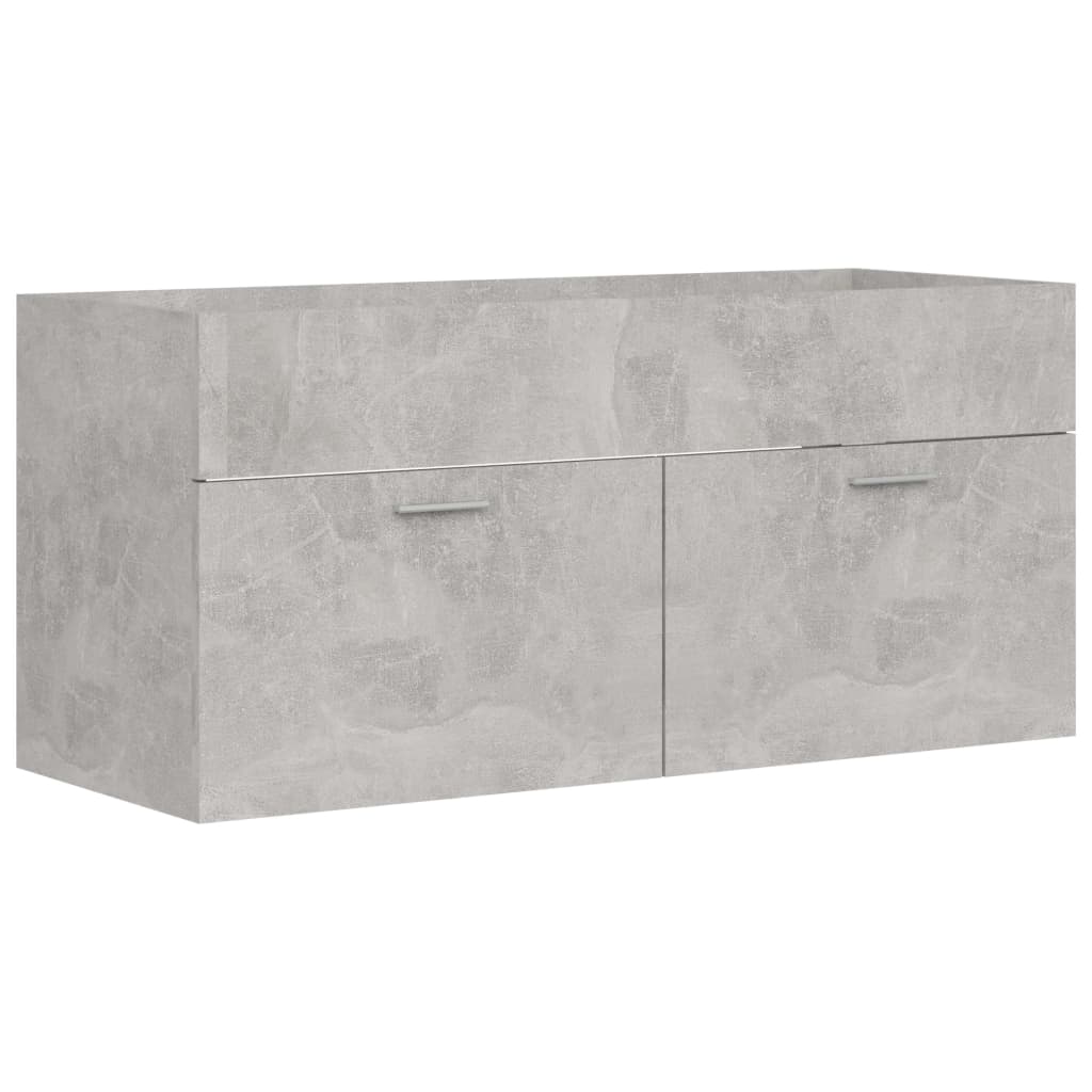 Dulap de chiuveta baie, vidaXL, PAL, 100 x 38,5 x 46 cm, Gri ciment