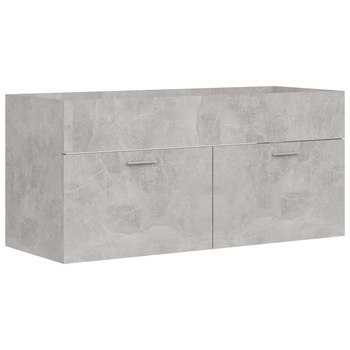 Dulap de chiuveta baie, vidaXL, PAL, 100 x 38,5 x 46 cm, Gri ciment Dulap de chiuveta baie, vidaXL, PAL, 100 x 38,5 x 46 cm, Gri ciment