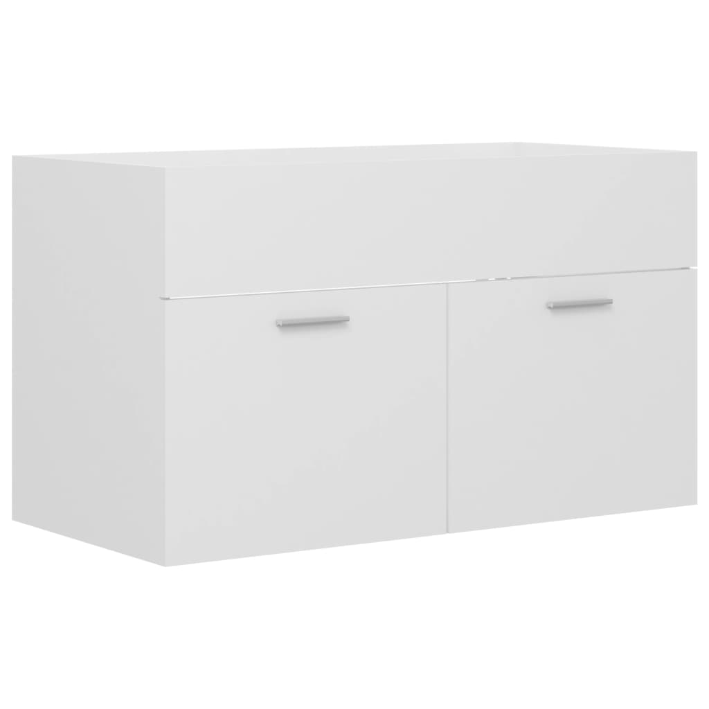 Dulap de chiuveta baie, vidaXL, PAL, 80 x 38,5 x 46 cm, Alb