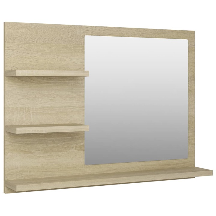 Oglinda de baie, stejar Sonoma, 60 x 10,5 x 45 cm, PAL 805009
