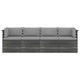 Canapea gradina din paleti vidaXL, 4 locuri, cu perne, lemn masiv pin, 60 x 65 x 71.5 cm, 33.55 kg 3061744