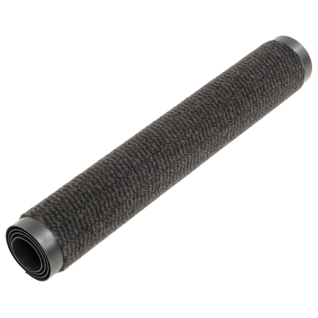 Set de 2 covorase de usa intrare, vidaXL, Tesatura, Antideparant, 90 x 150 cm, Negru