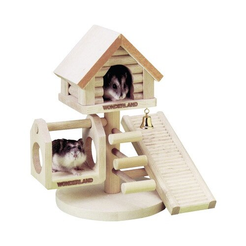 Casuta confortabila din lemn pentru rozatoare 21 x 22 cm