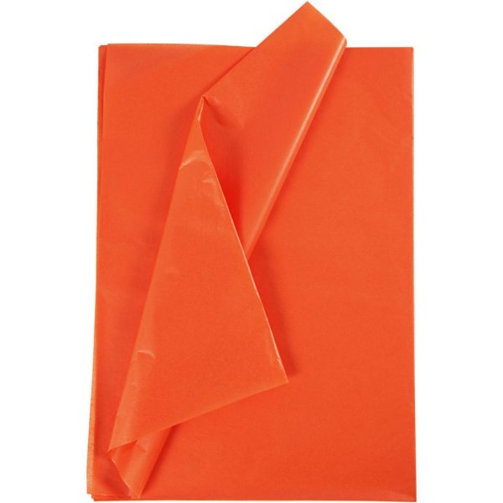 Опаковка от 480 бр. Копринена хартия, оранжева, 50 × 75 см