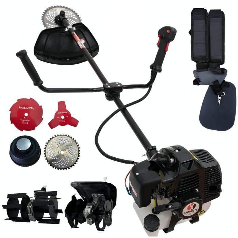 Set motocositoare yamamoto 520pro 6cp cu cap prasitoare si cap cultivator(28)