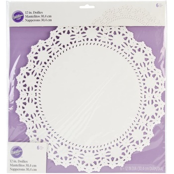 Set 6 bucati dantela din hartie pentru prajituri, forma rotunda, Wilton, 30.4 cm diametru Set 6 bucati dantela din hartie pentru prajituri, forma rotunda, Wilton, 30.4 cm diametru