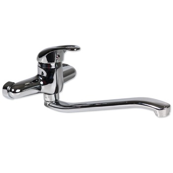 Baterie de Perete, Teava Medie, Monocomanda, Cartus Ceramic 40mm, Distanta intre gauri 15cm, Cromata, Argintiu Baterie de Perete, Teava Medie, Monocomanda, Cartus Ceramic 40mm, Distanta intre gauri 15cm, Cromata, Argintiu