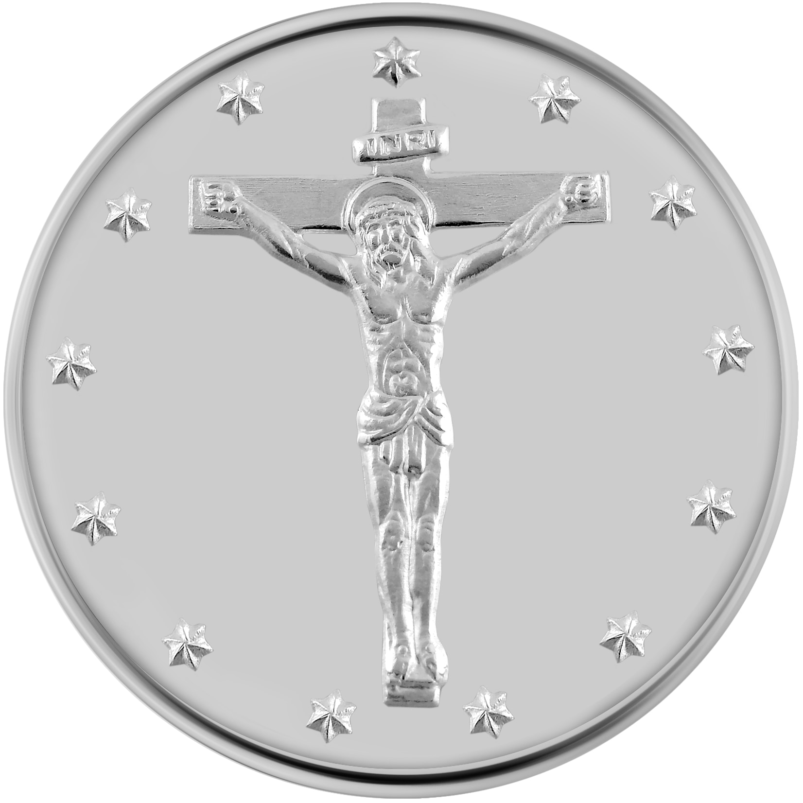 Medalie de argint Isus Hristos pe cruce 15.55 g