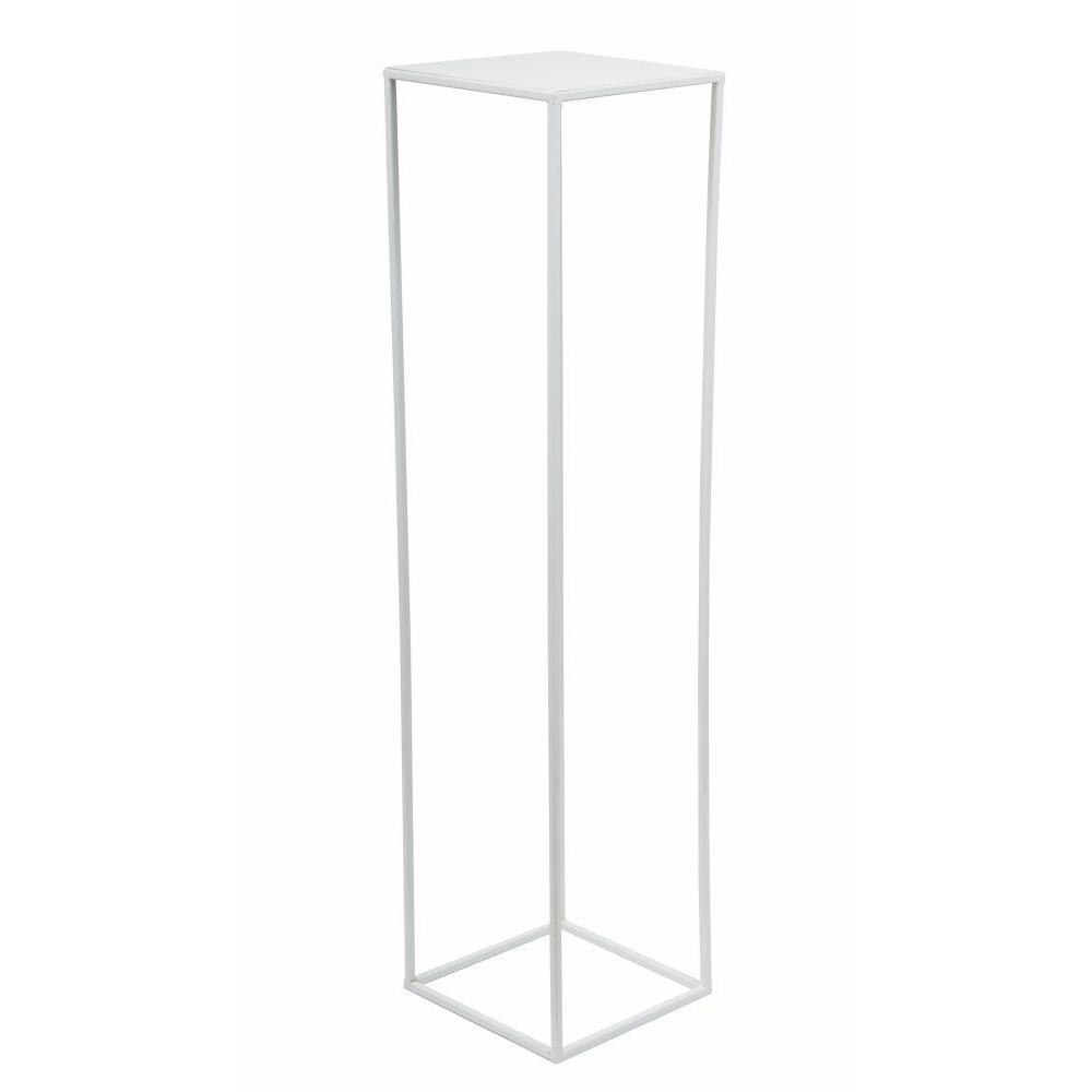 Suport pentru flori pe ghiveci Loft metalic alb 100x24 cm