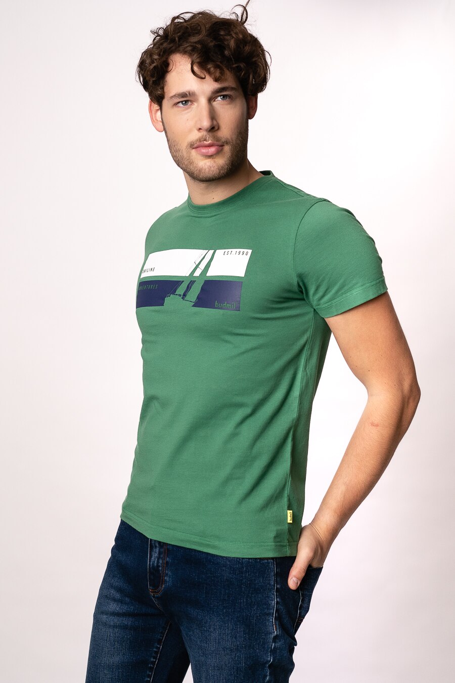 Tricou polo Budmil, Verde