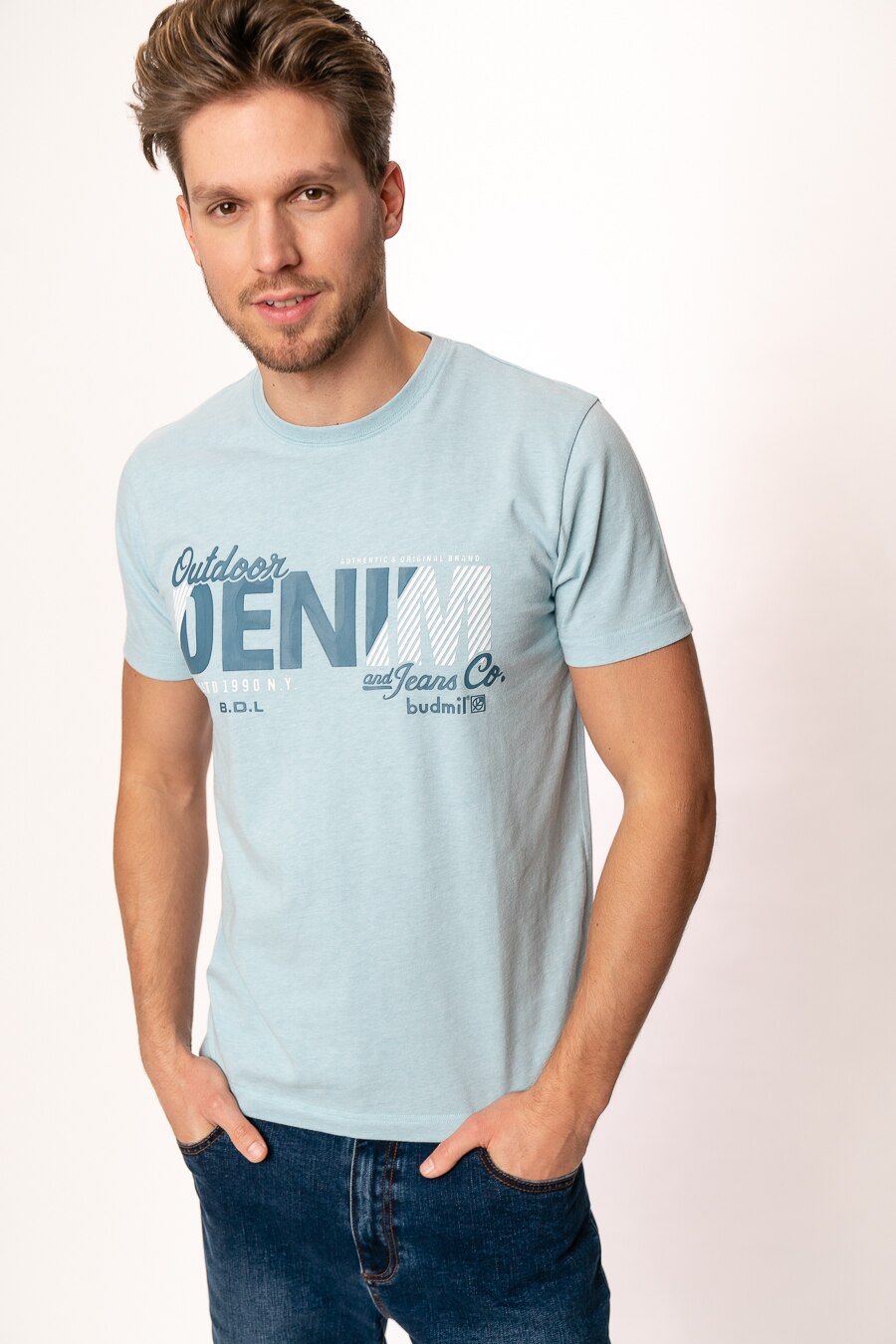 Tricou polo Budmil, Albastru deschis