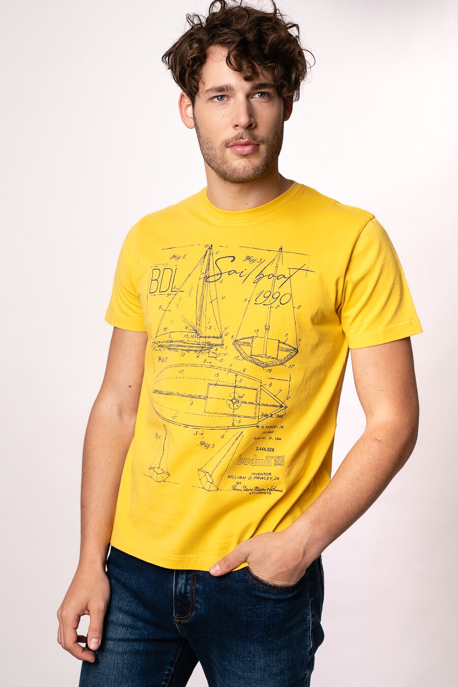 Tricou polo Budmil, Galben
