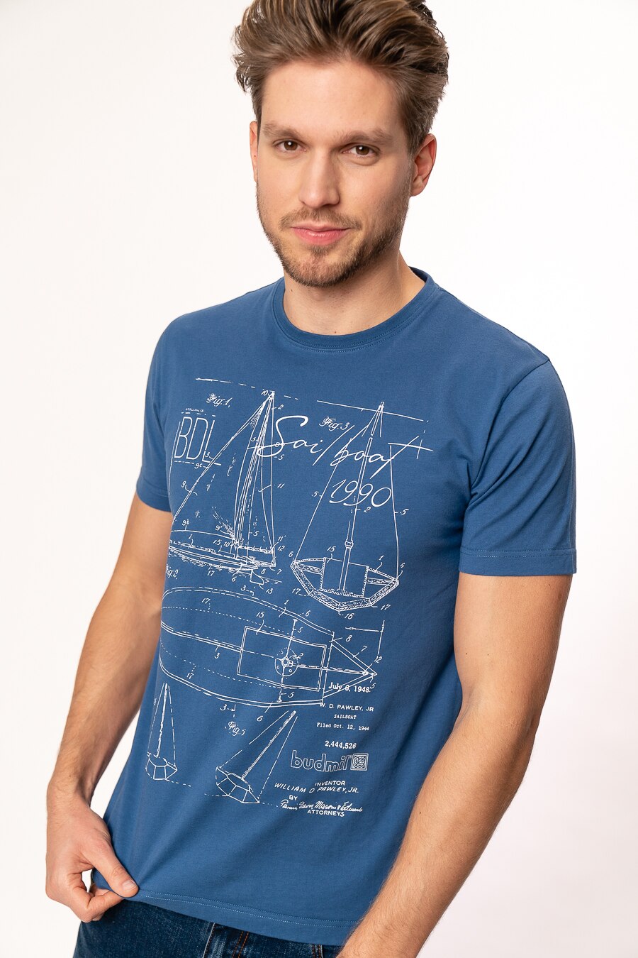 Tricou polo, uni, Budmil, Albastru inchis, Negru