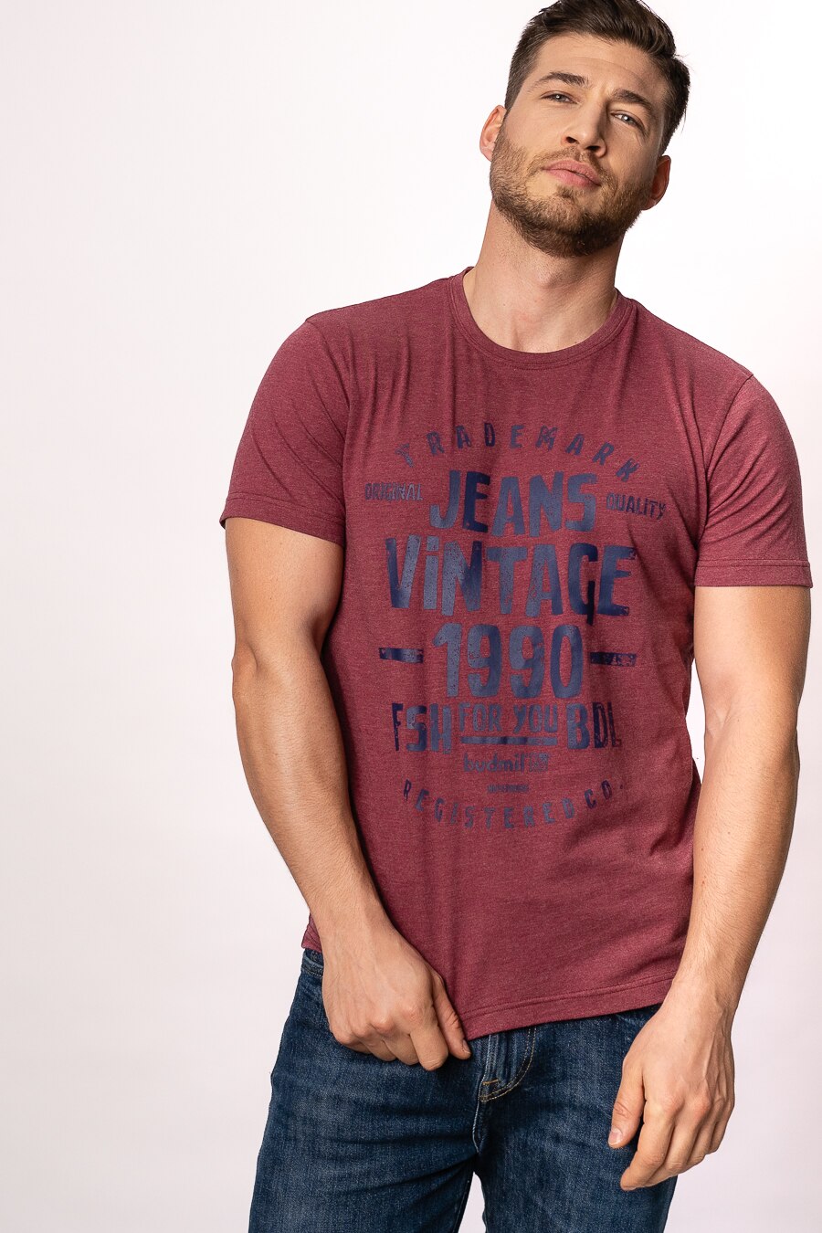 Tricou polo Budmil, Burgundy