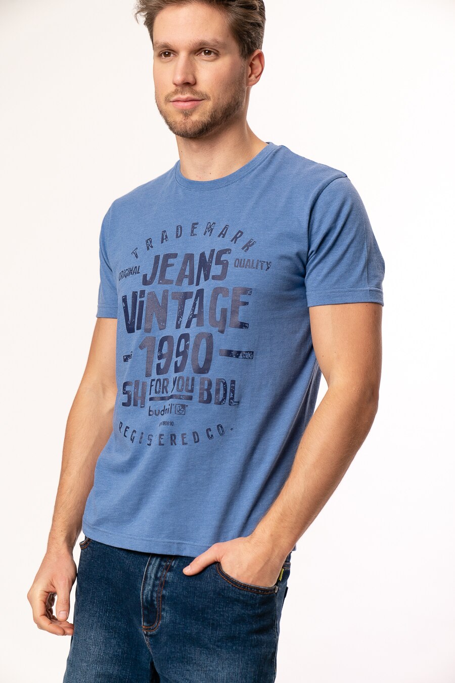 Tricou polo Budmil, bumbac, Albastru, Negru