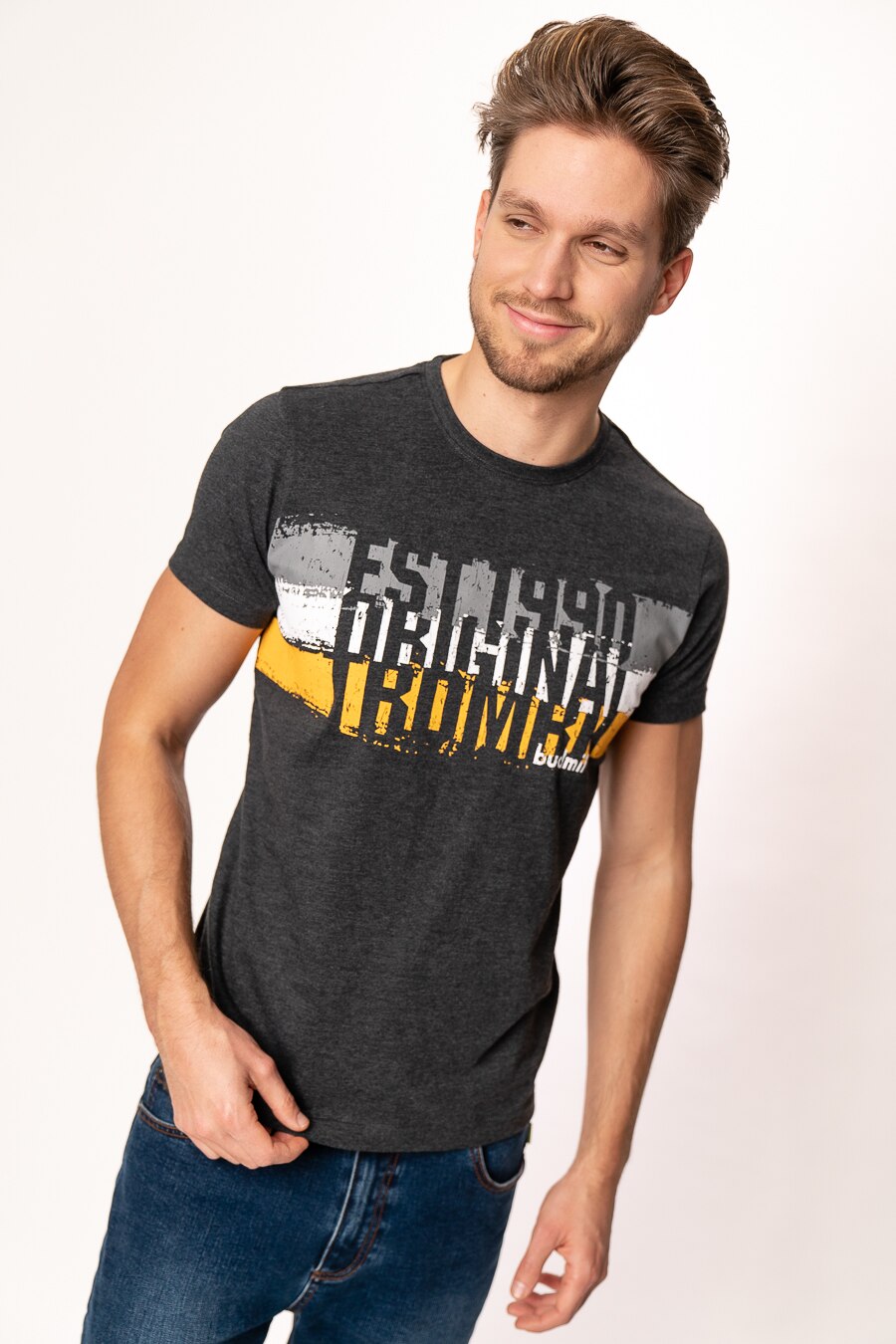 Tricou polo Budmil, Gri inchis