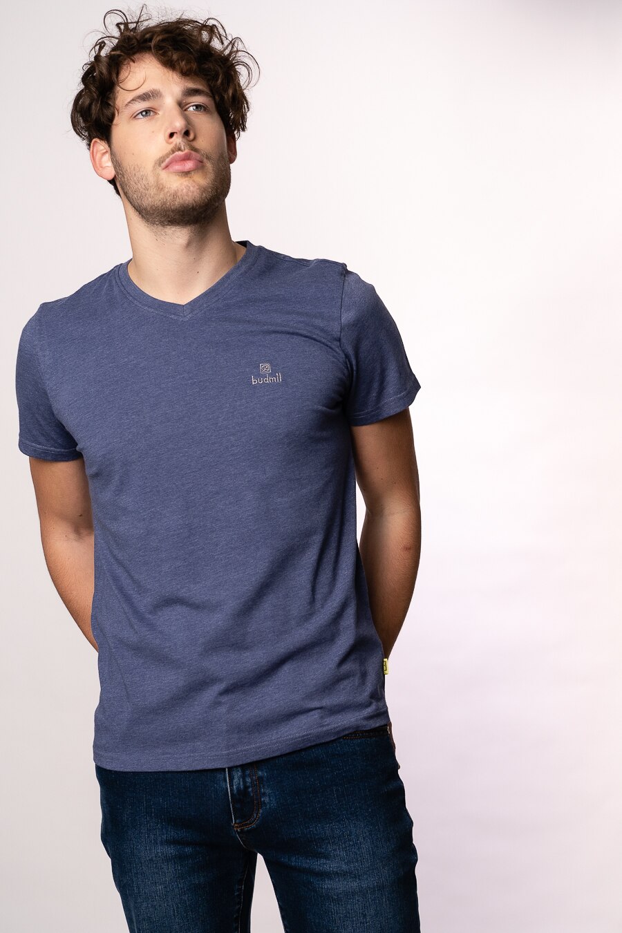 Tricou polo Budmil, bumbac, Albastru inchis, Negru