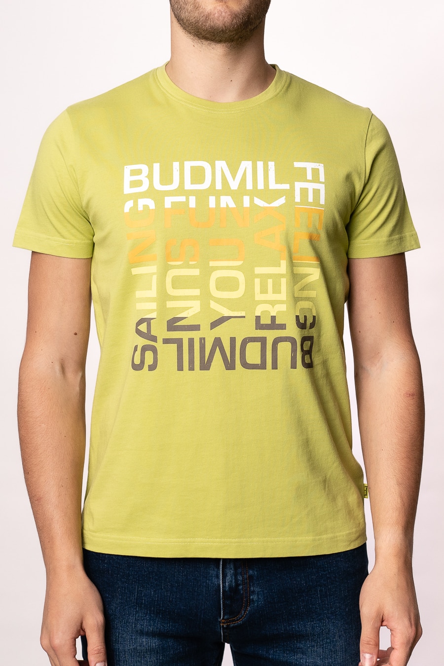 Tricou polo bumbac, Budmil, Verde, Verde/Negru