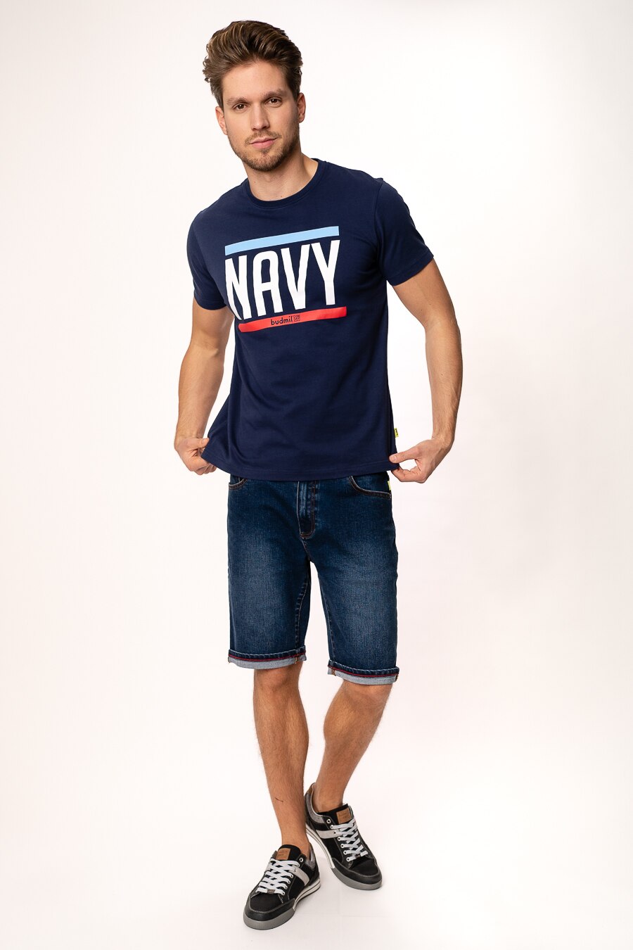 Tricou polo Budmil, Navy, Albastru inchis, Negru