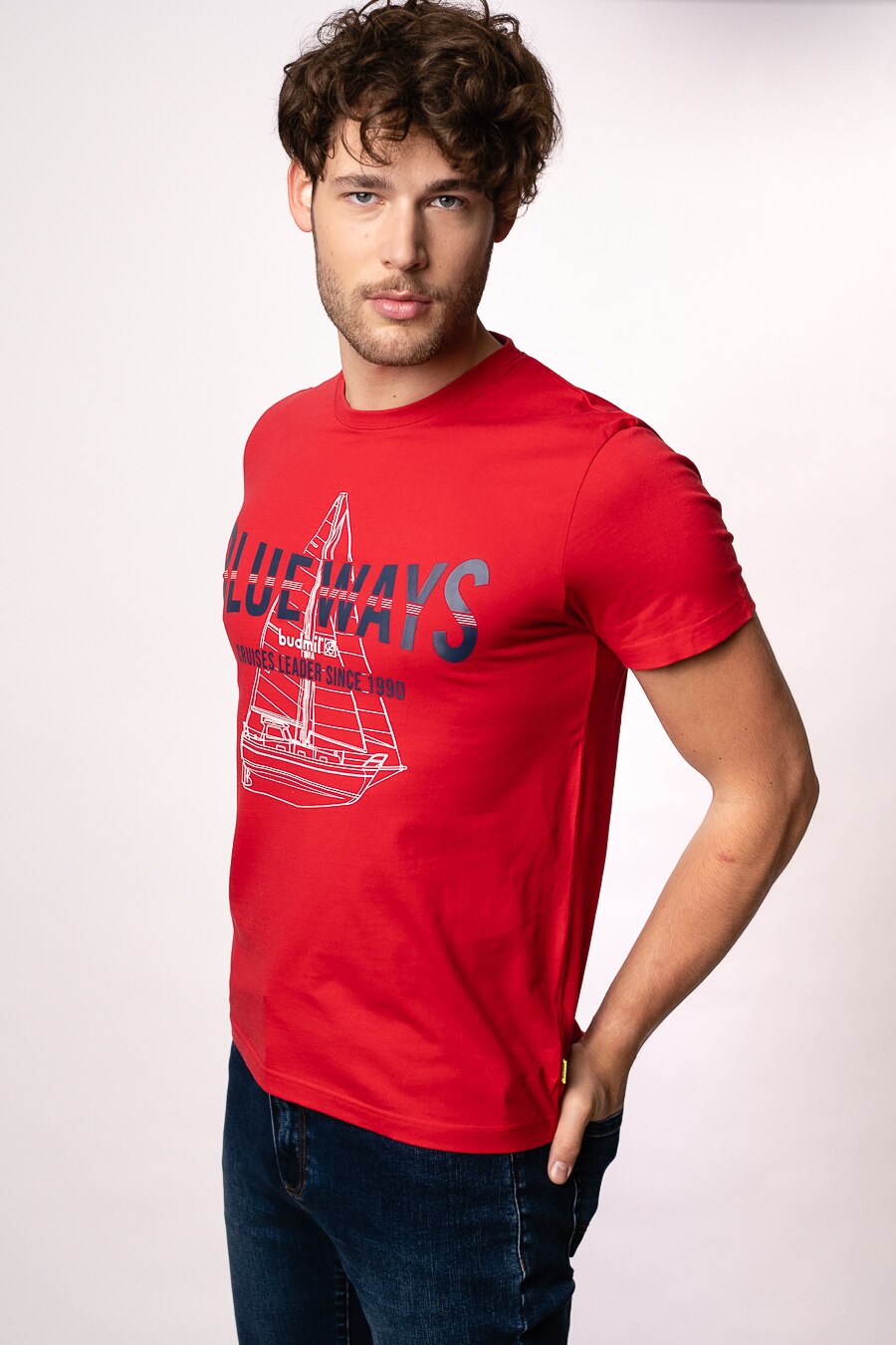 Tricou polo, Budmil, Rosu, Negru