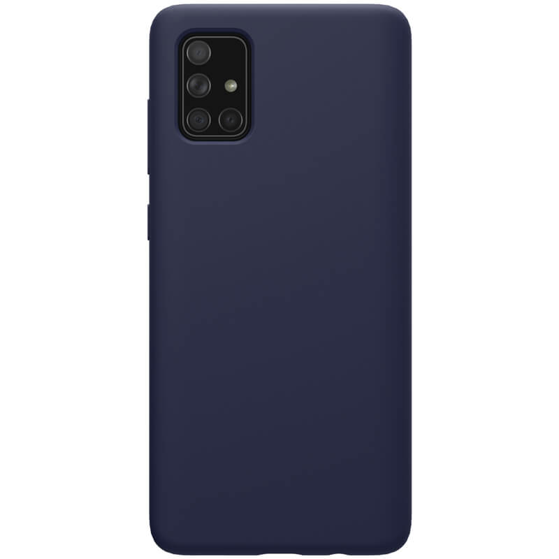Husa Super Slim protectie spate telefon compatibila Samsung A51 Nillkin Flex Pure, albastra