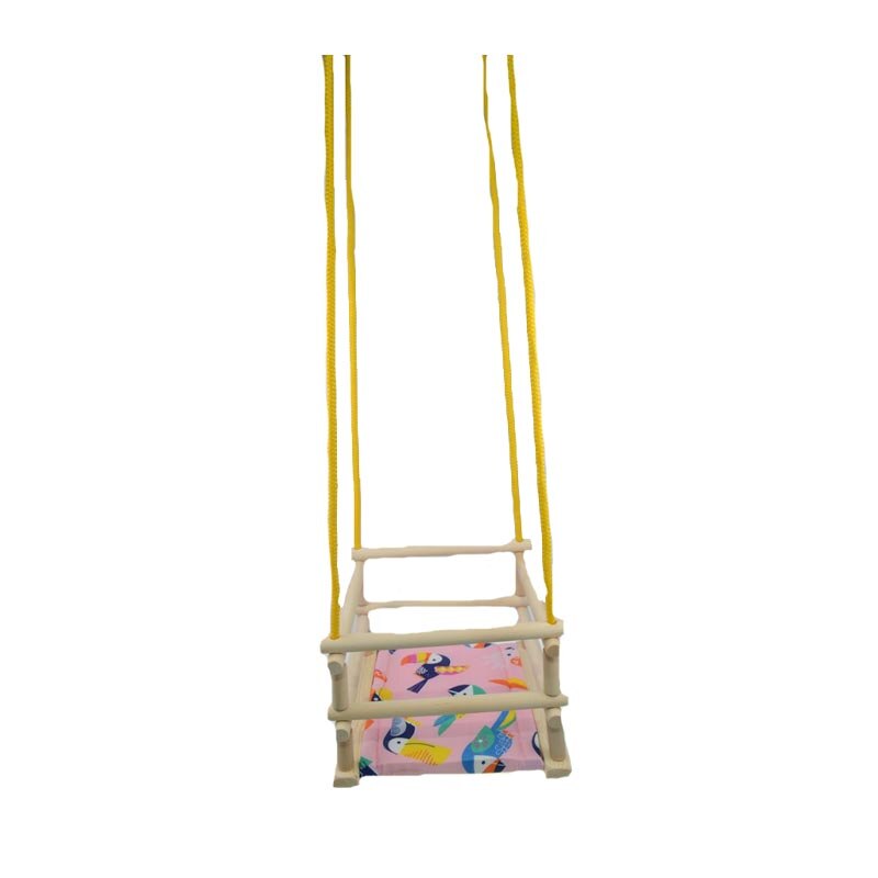 Leagan din lemn cu franghie pentru fete Mini Junior 075018, Multicolor