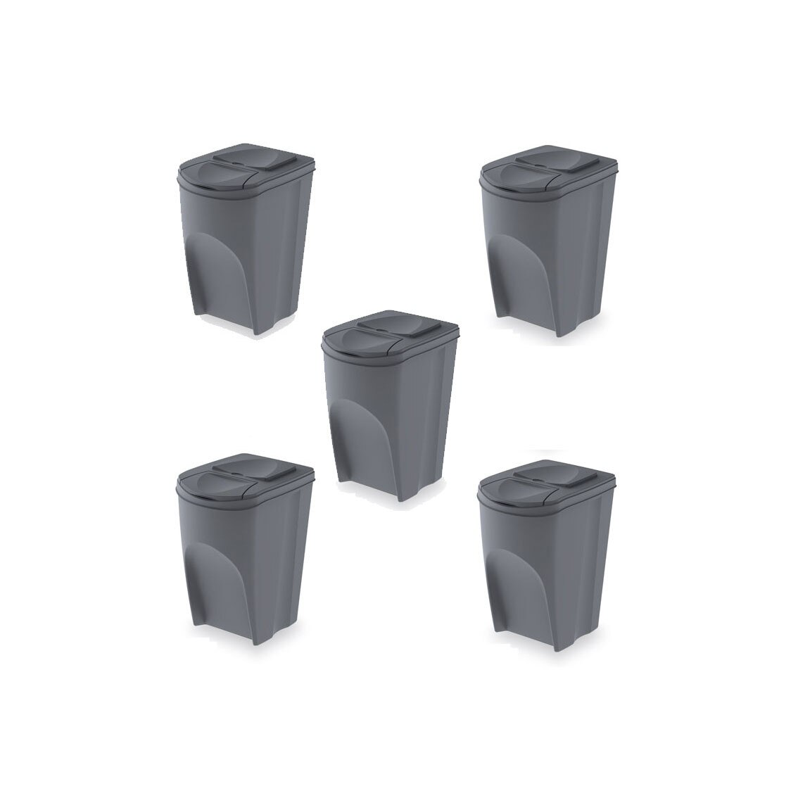 Set 5 buc cosuri de gunoi pentru colectare selectiva 