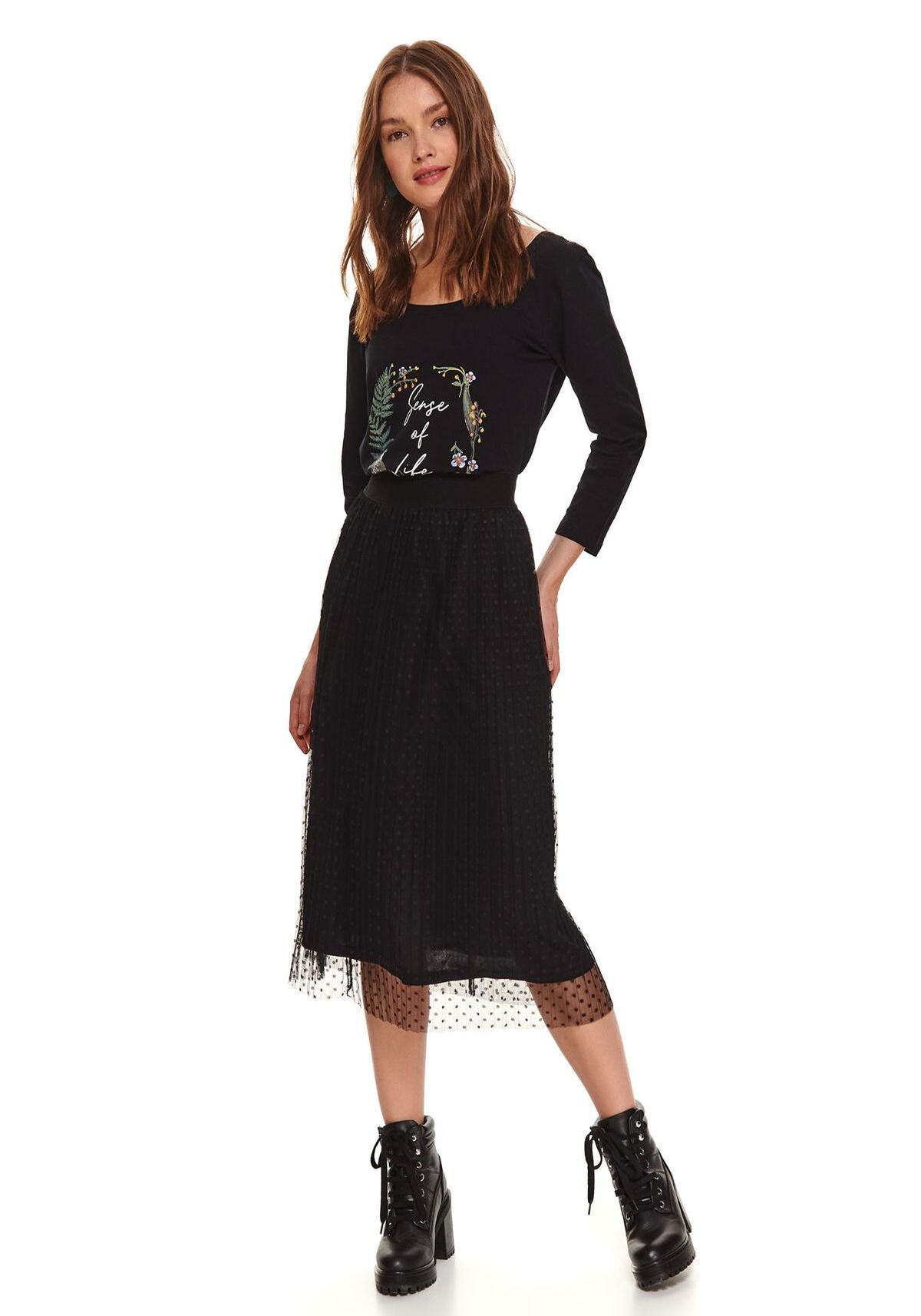 Fusta pentru femei, TOP SECRET, SSD1518, Negru