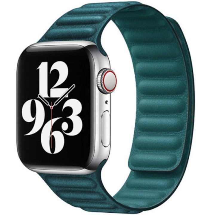 Каишка iUni за Apple Watch 1/2/3/4/5/6/7, Leather Link, 40мм, Зелено