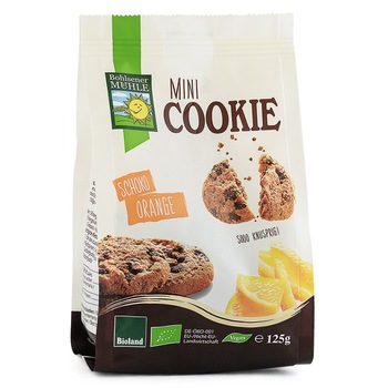 Fursecuri bio cu ciocolata si portocale, 125g Bohlsener Muhle Fursecuri bio cu ciocolata si portocale, 125g Bohlsener Muhle