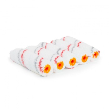 Set 5 bucati Role pentru vopsit, poliester, 100 mm, Culoare: Alb/ Rosu / Gri Set 5 bucati Role pentru vopsit, poliester, 100 mm, Culoare: Alb/ Rosu / Gri