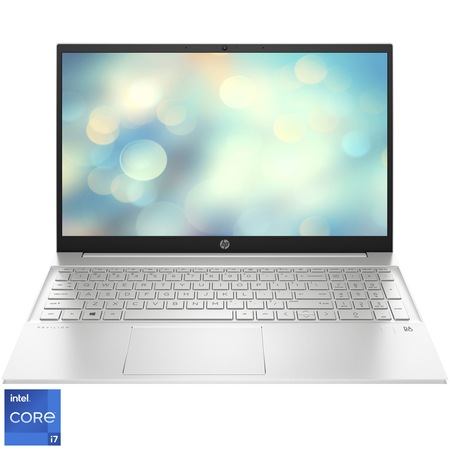 Laptop HP Pavilion 15-eg0009nq cu procesor Intel® Core™ i7-1165G7, 15.6'', Full HD, 16GB, 1TB SSD, GeForce MX450 2GB, Free DOS, Silver
