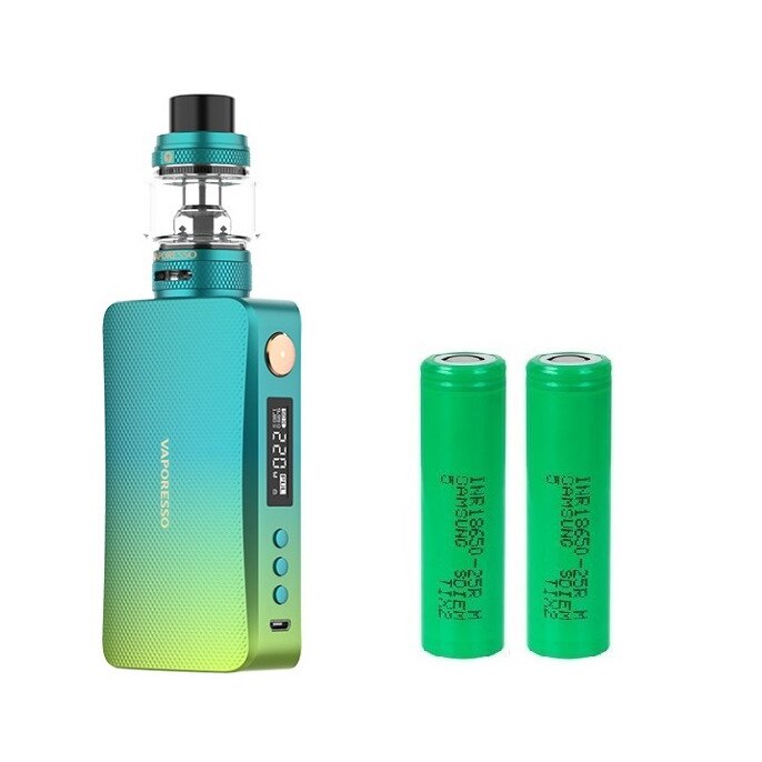 Kit Tigara Electronica Vaporesso Gen-S ,NRG-S ,220W ,8ml ,Lime Green si 2 Acumulatori Samsung 5000mAh