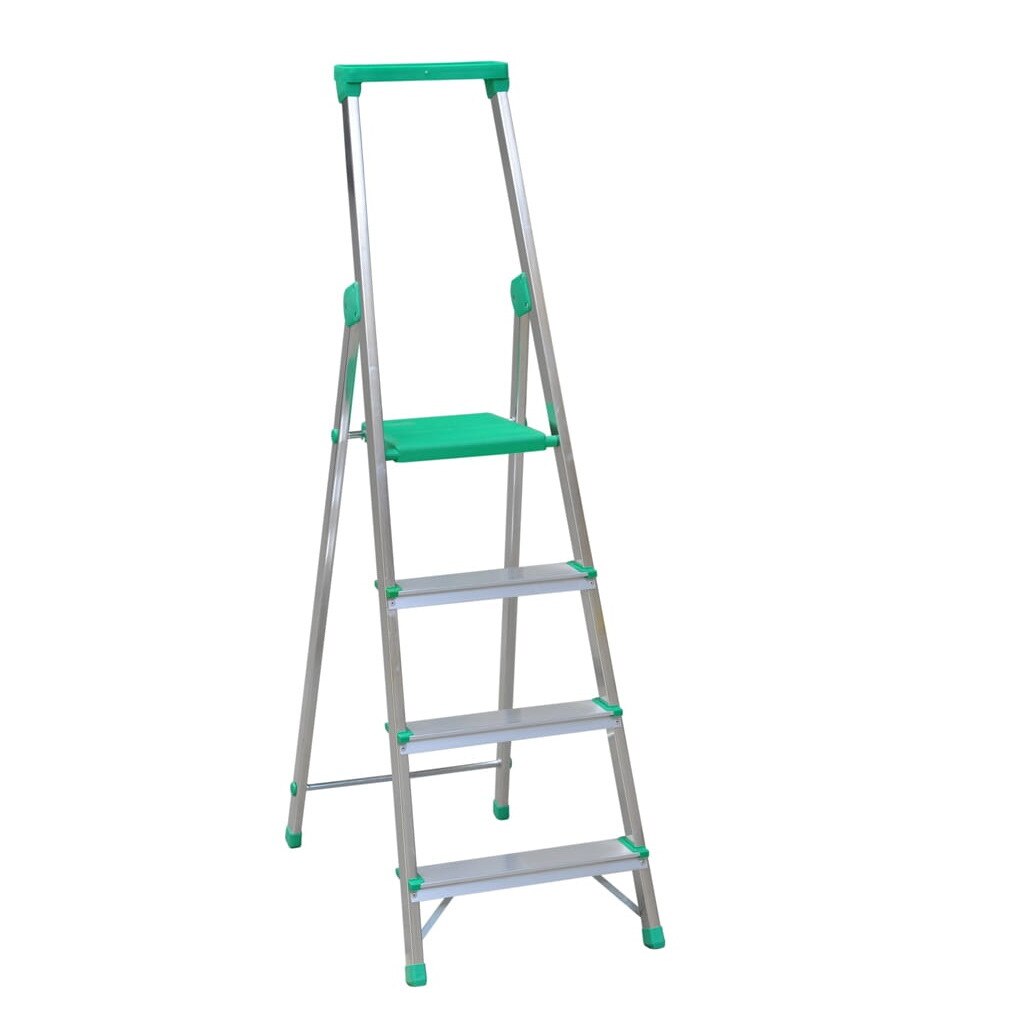 Scara aluminiu 1.57 M, 3 pasi+platforma, Drabex, DR1203