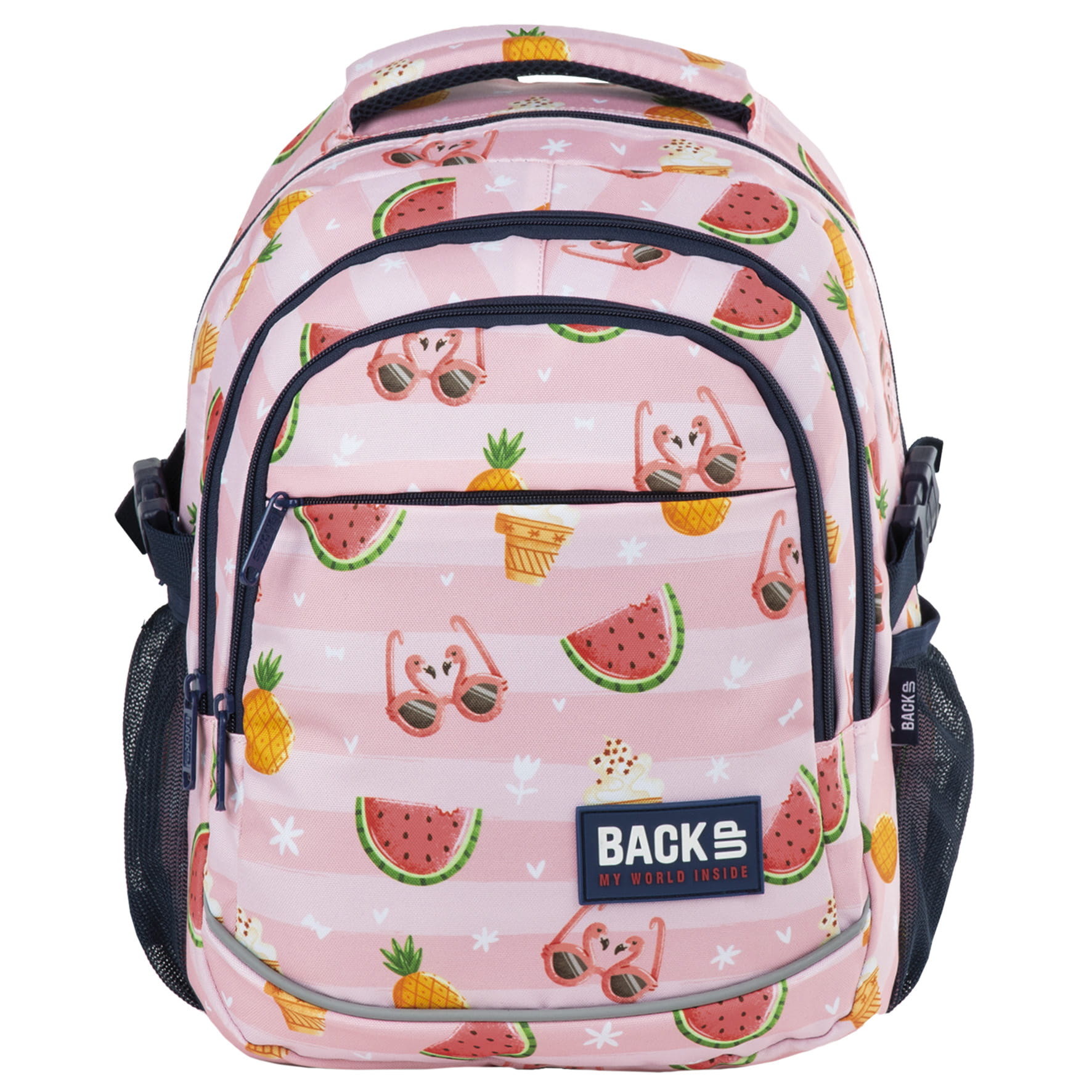Rucsac scoala BackUP 2 model G 69 tropical, multicolor