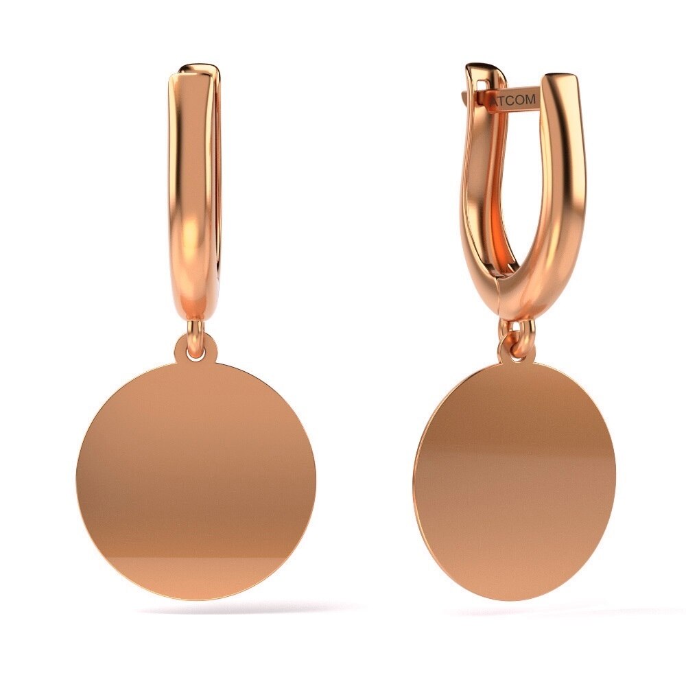 Cercei din aur roz model 26