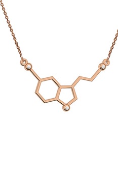 Lant cu pandantiv serotonina, Coriolan, aur roz 14K, diamant 3 x 0.01 carate, GVS1, 42-45 cm Lant cu pandantiv serotonina, Coriolan, aur roz 14K, diamant 3 x 0.01 carate, GVS1, 42-45 cm