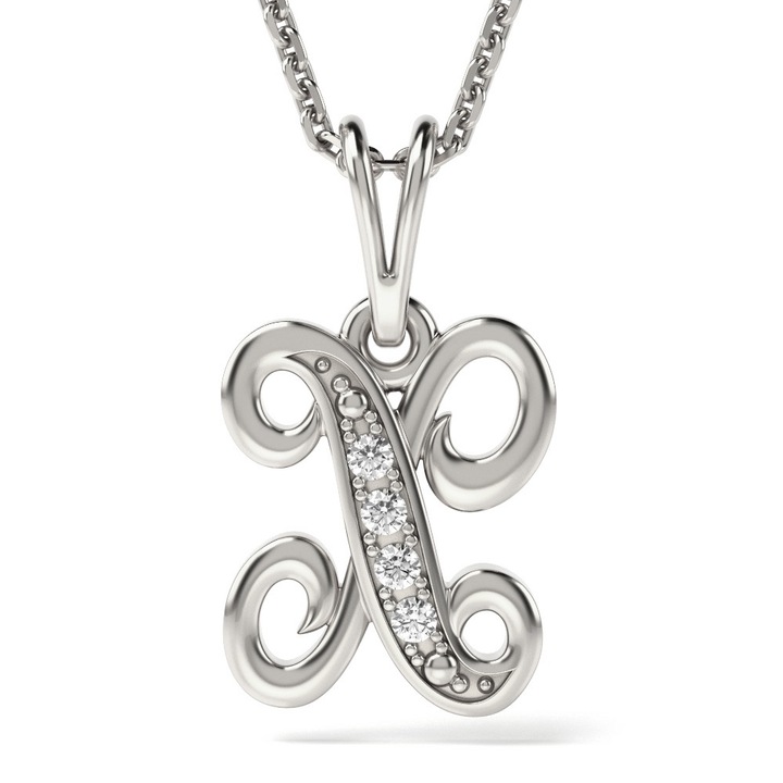 Сребърна висулка, С буквата Х