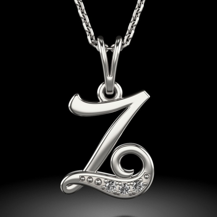Верижка със сребърна висулка модел Буква Z