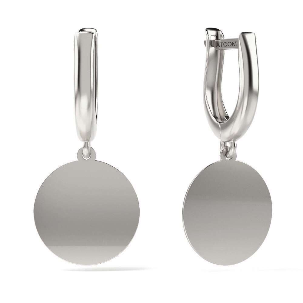 Cercei din aur alb model 26