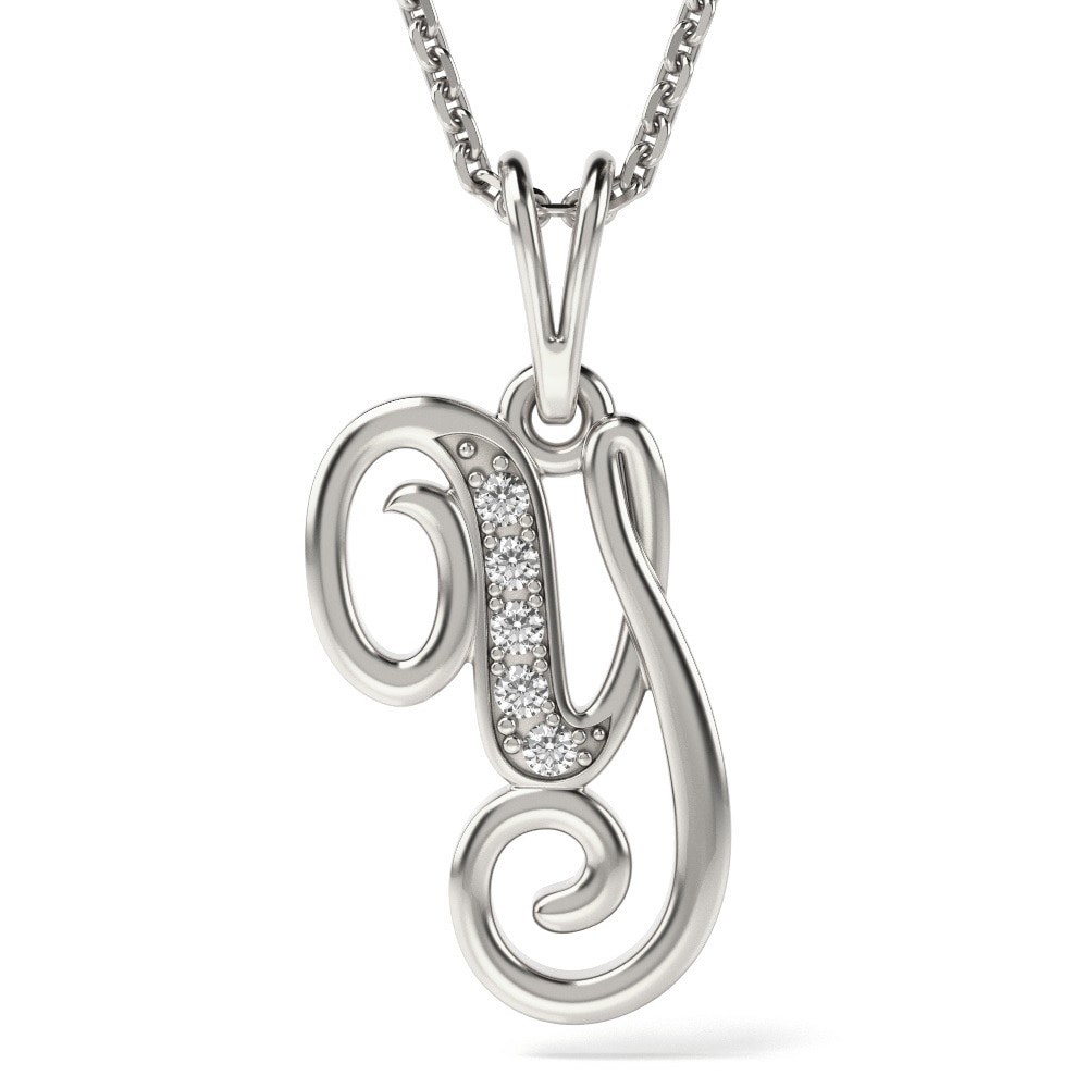 Lantisor cu pandantiv din argint model Litera Y