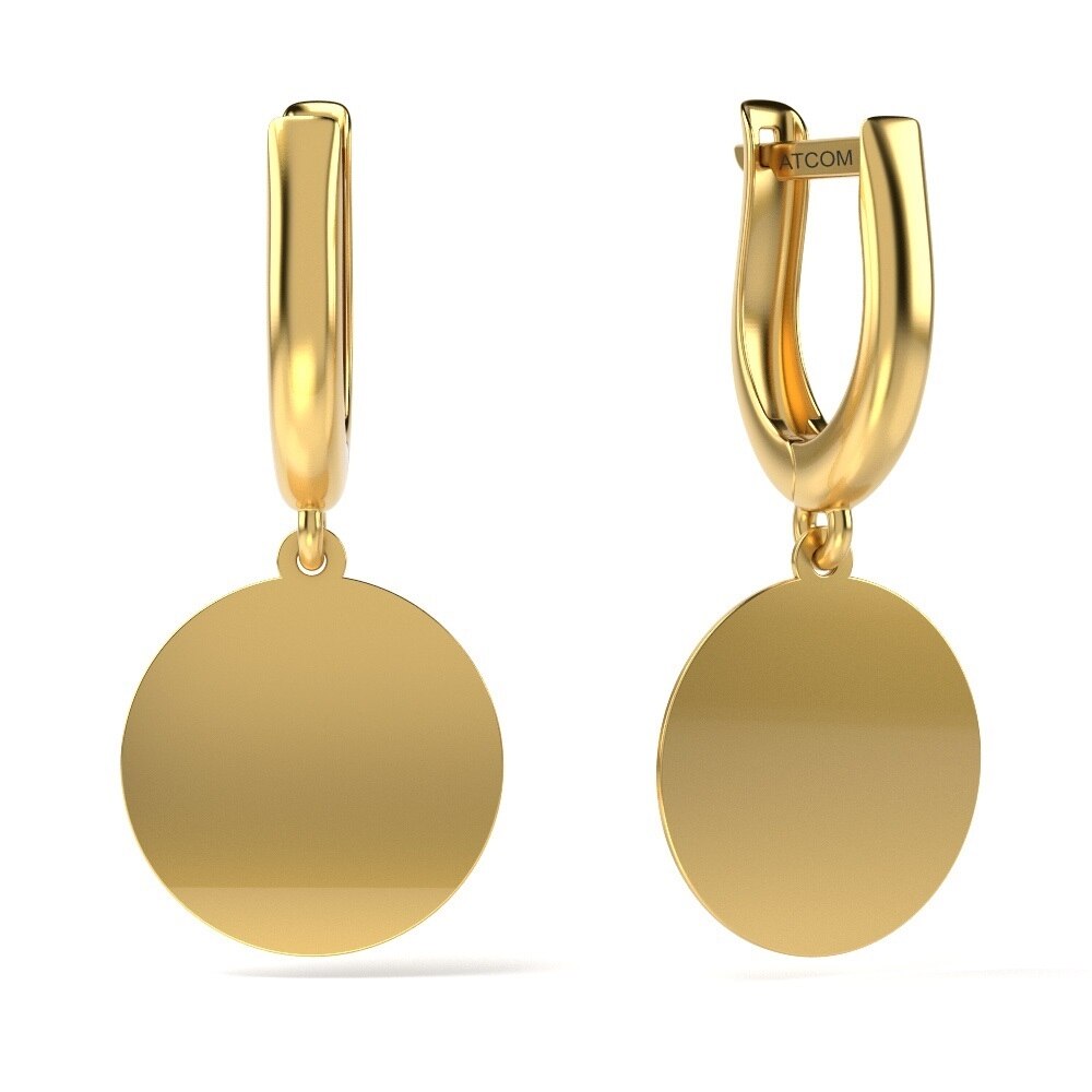 Cercei din aur galben model 26