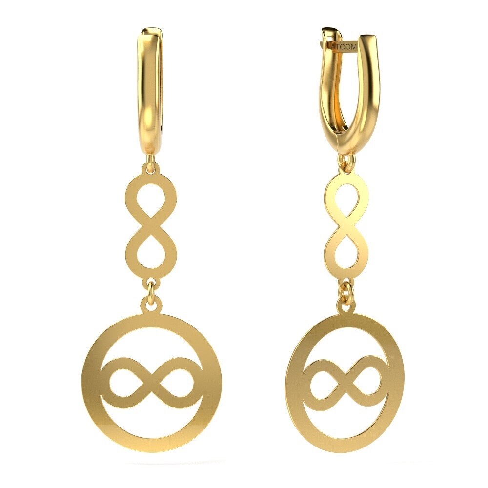 Cercei din aur galben model 23