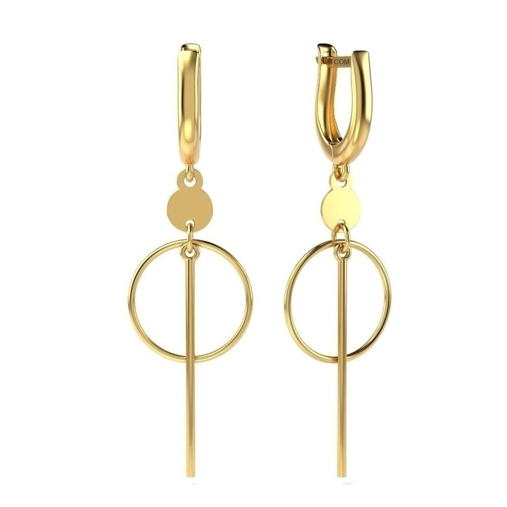 Обеци от жълто злато модел 25