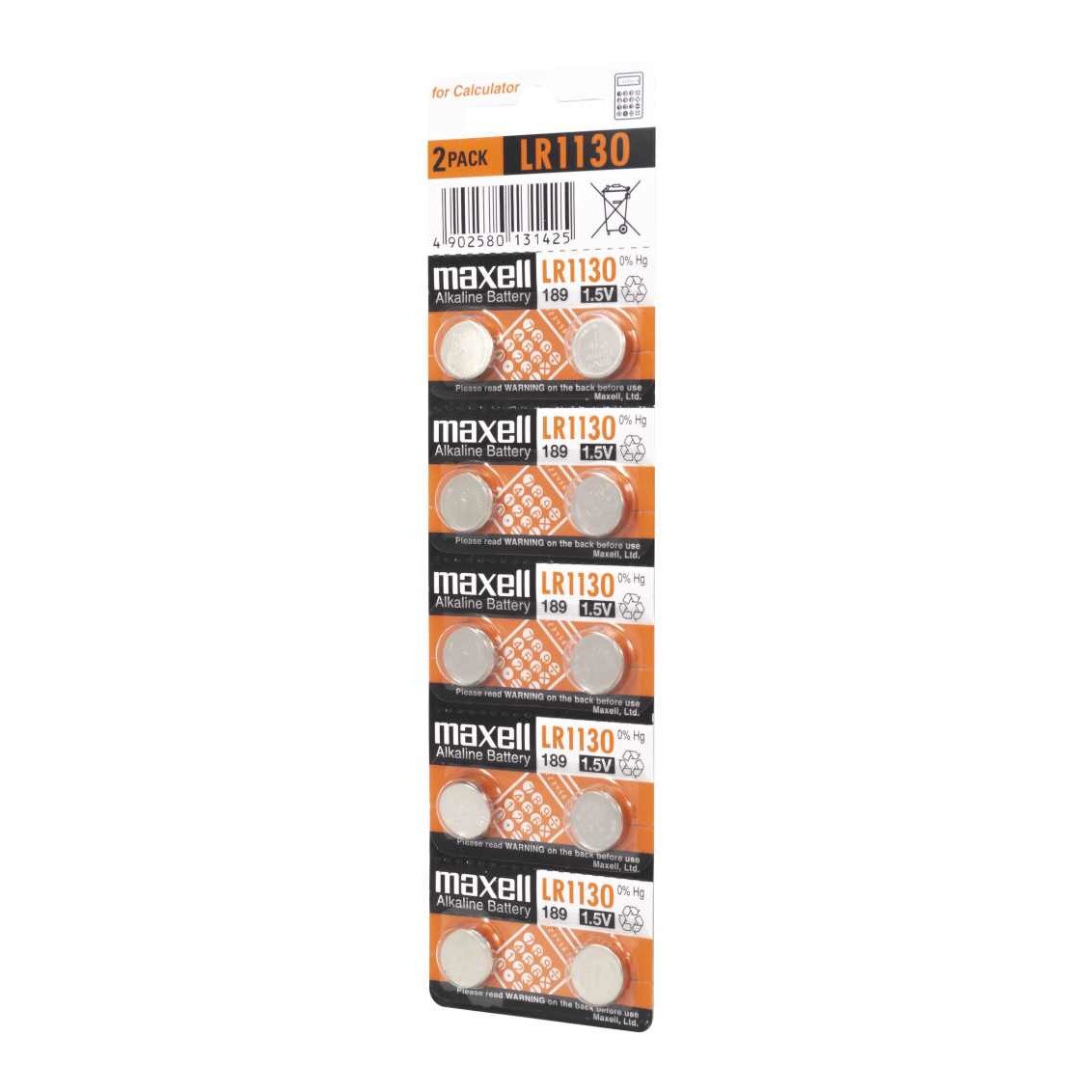 Set 10 baterii Maxell AG10, LR1130, LR54,1.5V