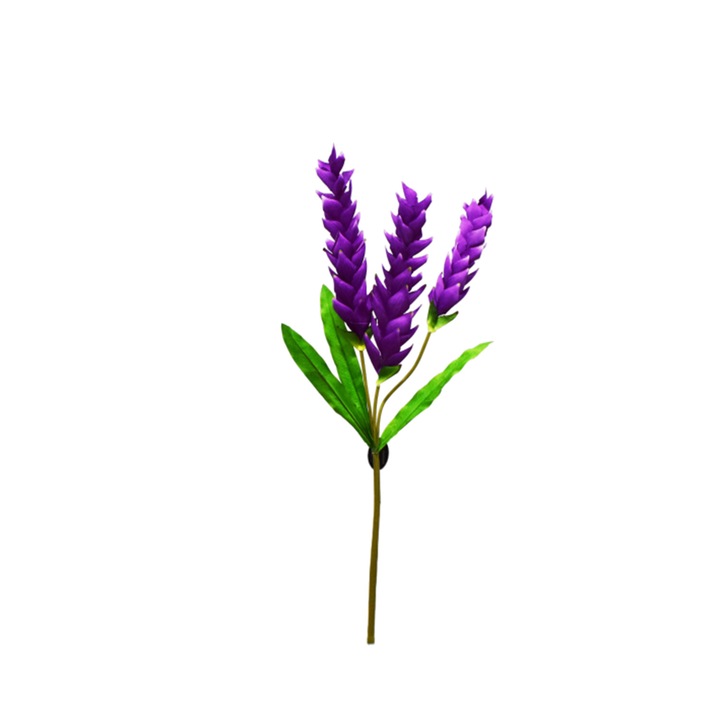 Planta artificiala cu 3 fire, Naimeed D3121, culoare Mov, 105 x 13 cm