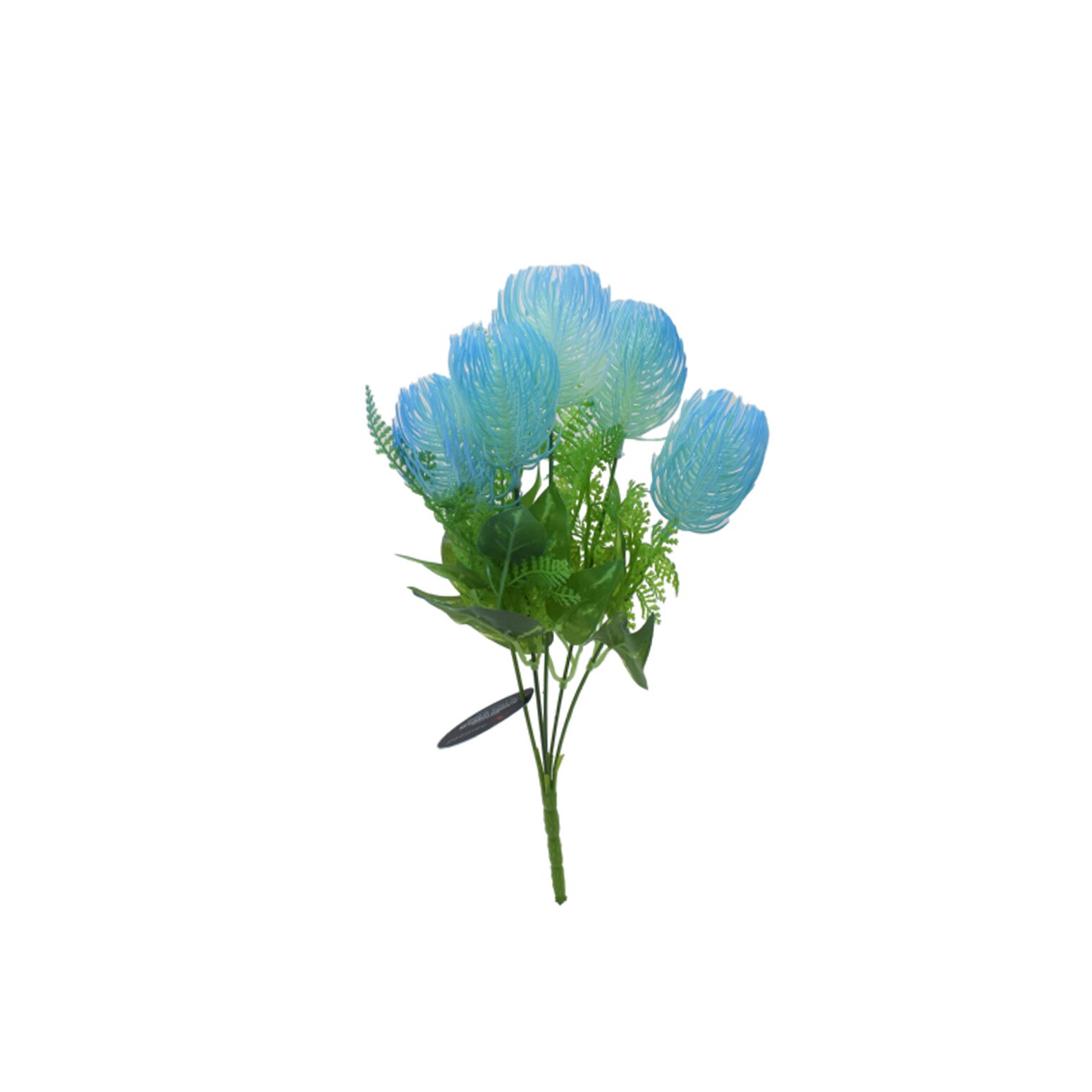 Planta artificiala cu 5 fire, Naimeed D3078, culoare Albastru, 37 x 11 cm